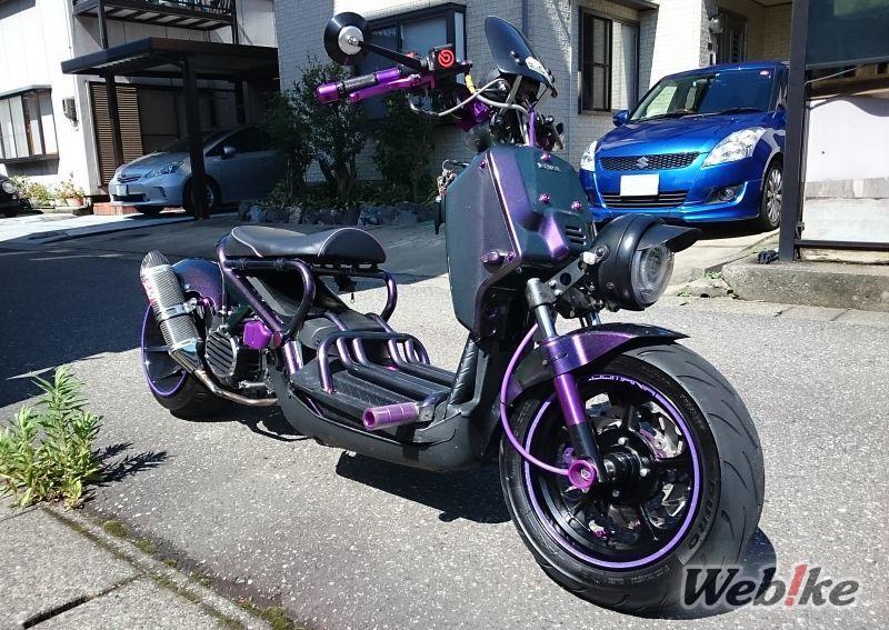 Ultra abgesenkter „Ruckus“ mit modifiziertem Rahmen: Vivid Purple ZOOMER Custom
